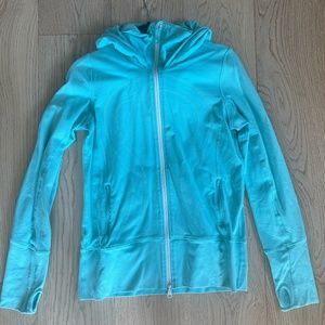 Turquoise hooded Lululemon jacket